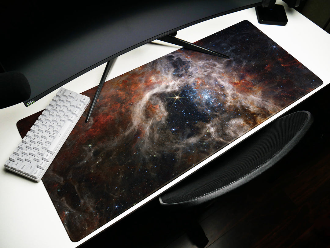 James Webb Tarantula Nebula and Large Great Gift for Gamers NASA Telescope with Galaxies